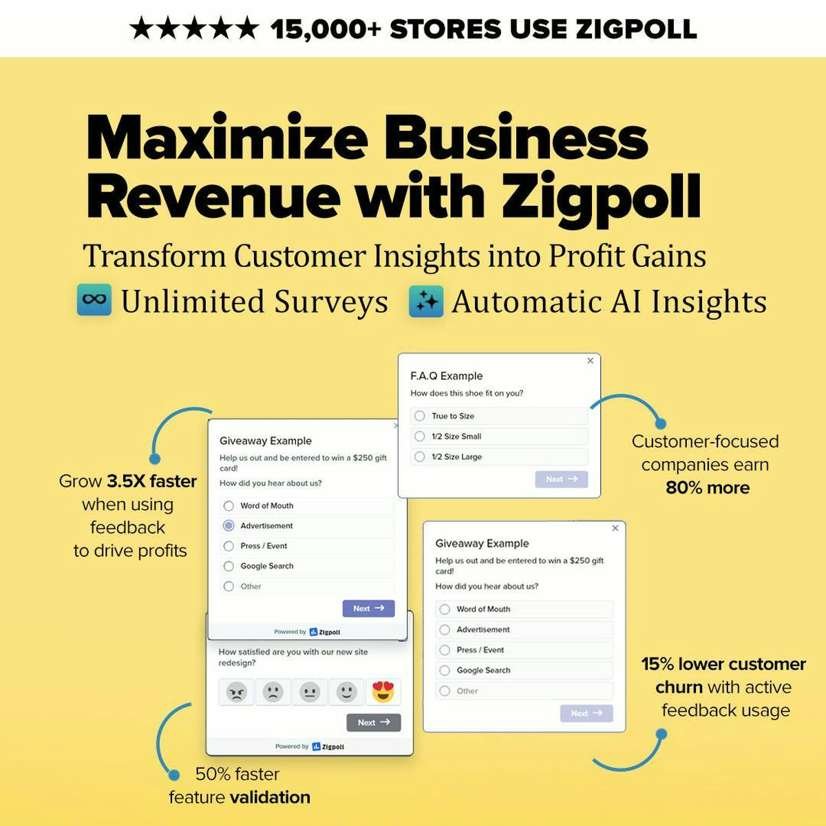 Zigpoll feature and offer creative